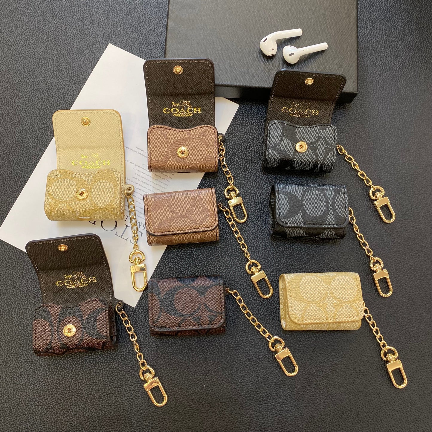 Luxury Classic AirPods Pro Cases Black- YH240425
