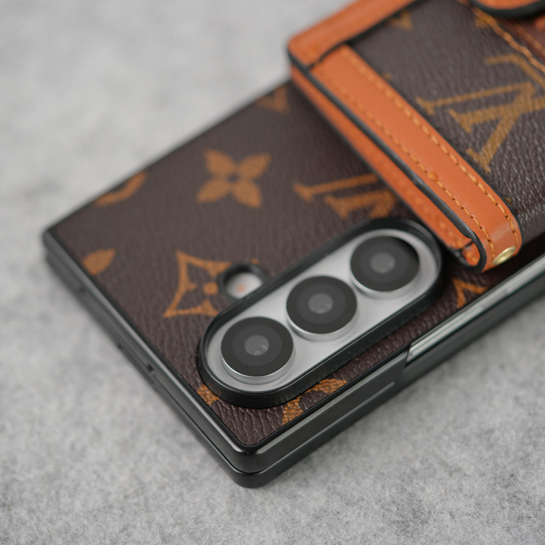 Luxury Brand Card Holder Crossbody Sling Strap Case For Samsung Z Fold